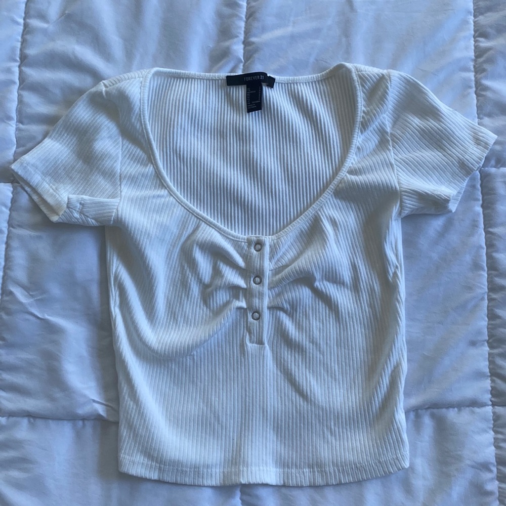 White low neck top, Forever 21